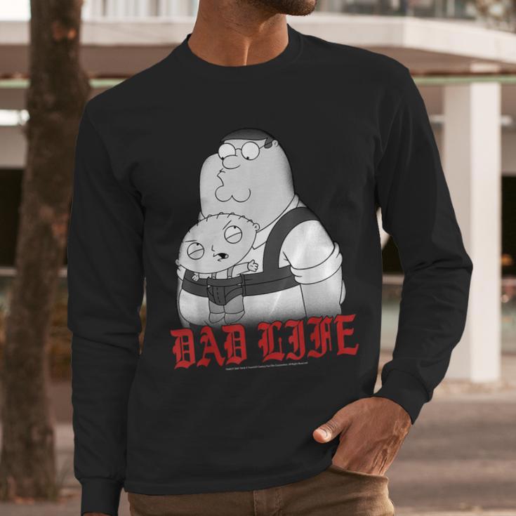 Family Guy Peter Stewie Dad Life Distressed Big Chest Logo Men Long Sleeve T-Shirt Family Guy Peter Stewie Dad Life Distressed Big Chest Logo Men Long Sleeve T-Shirt