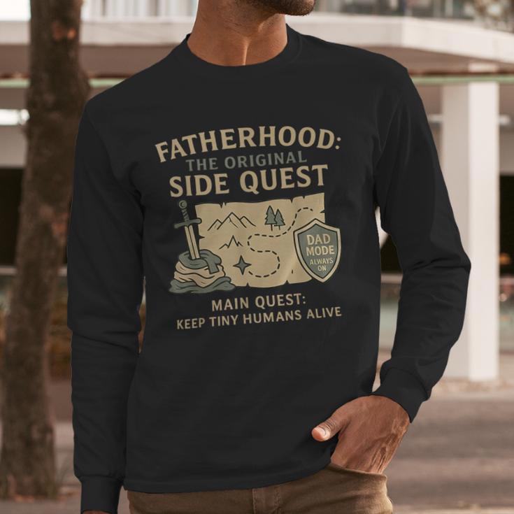 Fatherhood The Original Side Quest Dad Mode Men Long Sleeve T-Shirt Fatherhood The Original Side Quest Dad Mode Men Long Sleeve T-Shirt