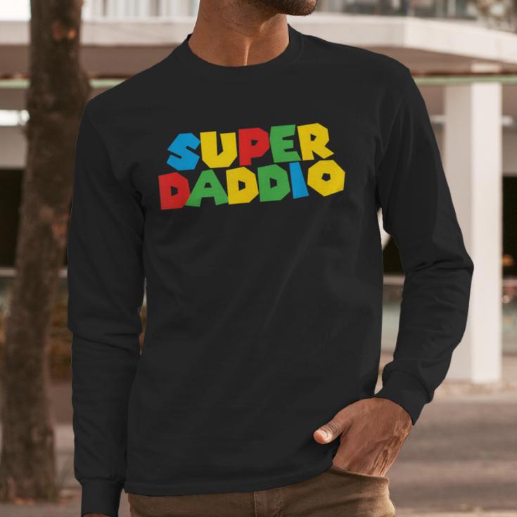 Fatherly Powers Unleashed Gamer Super Dad From Wife & Kids Men Long Sleeve T-Shirt