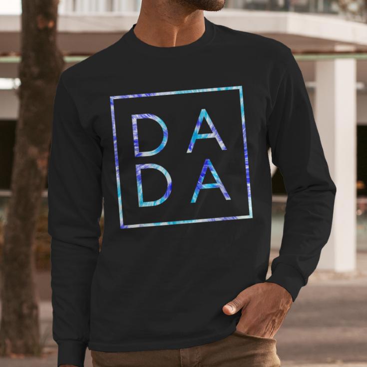 Father's Day For New Dad Dada Him Papa Tie Dye Dada Small Men Long Sleeve T-Shirt
