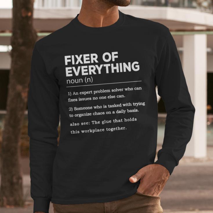Father's Day For Office Dad Fixer Of Everything Men Long Sleeve T-Shirt