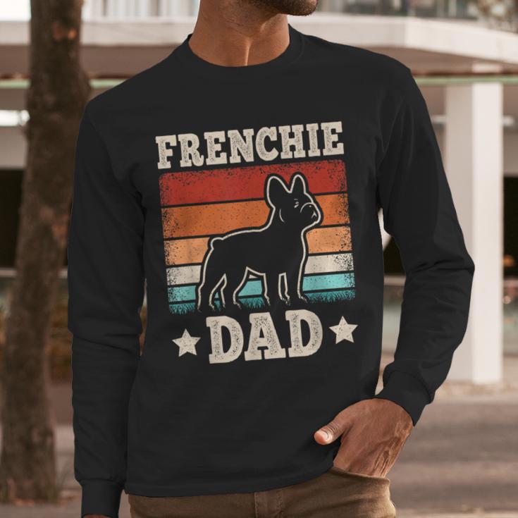 Frenchie Dad Retro French Bulldog Lover Daddy Men Men Long Sleeve T-Shirt