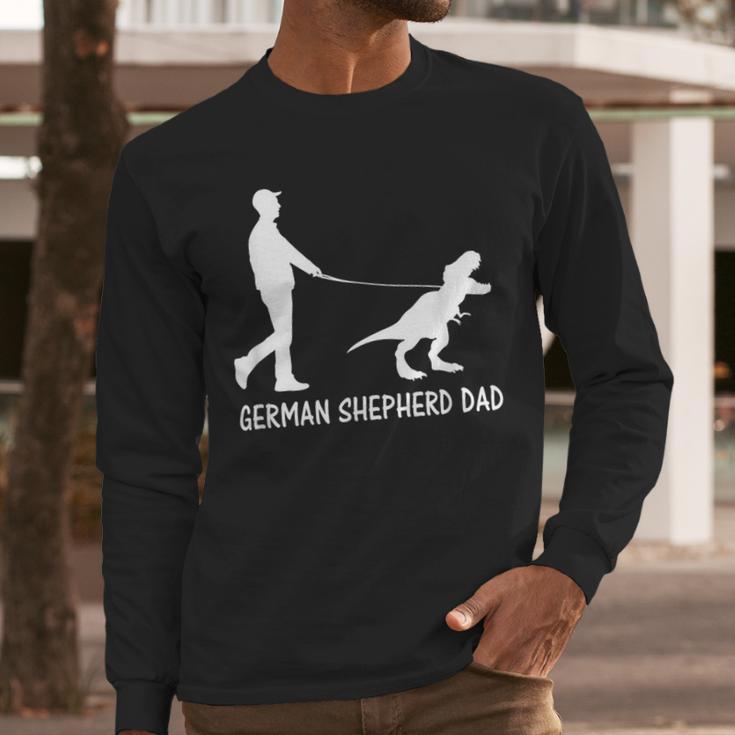 German Shepherd Dad Dinosaur GSD Owners Father's Day Men Long Sleeve T-Shirt German Shepherd Dad Dinosaur GSD Owners Father's Day Men Long Sleeve T-Shirt