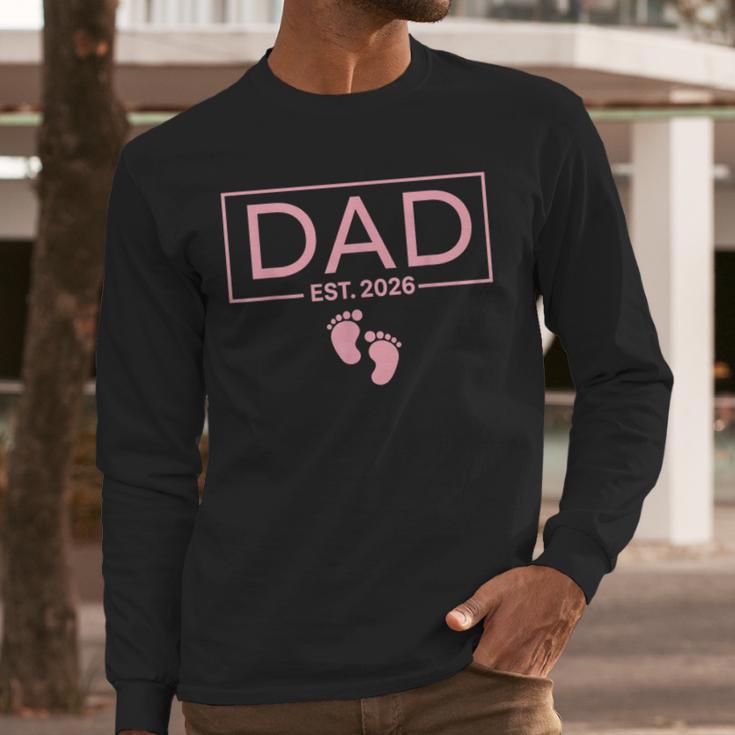 Girl Dad Est 2026 To Be First Time Girl Dad New Daddy Men Long Sleeve T-Shirt