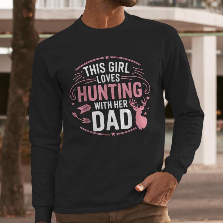 This Girl Loves Hunting With Her Dad Pink Deer Hunter Men Long Sleeve T-Shirt This Girl Loves Hunting With Her Dad Pink Deer Hunter Men Long Sleeve T-Shirt