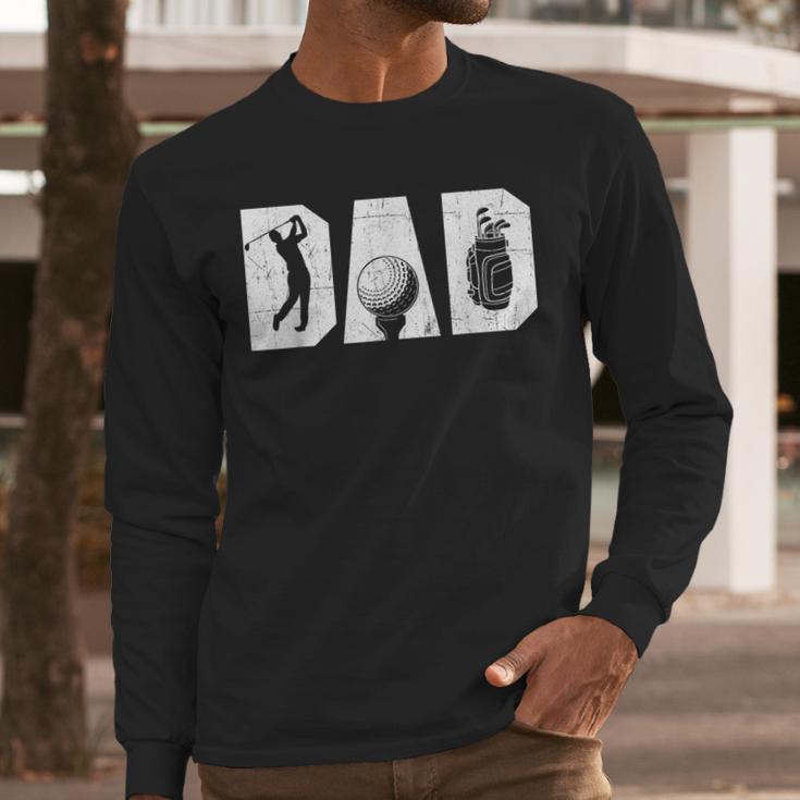 Golfing Dad Golf Lover Golfing Putter Golfer Men Long Sleeve T-Shirt