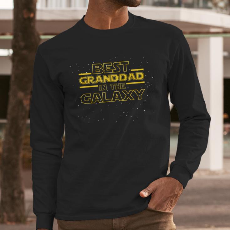 Grandpa Granddad Shirt Best Granddad In The Galaxy Men Long Sleeve T-Shirt