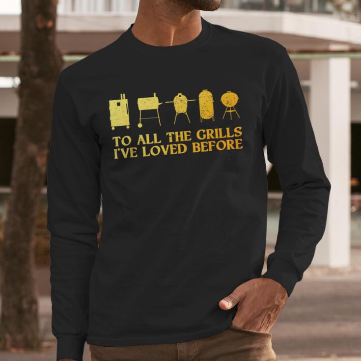 Grilling Art For Men Dad Barbecue Meat Smoking BBQ Men Long Sleeve T-Shirt Grilling Art For Men Dad Barbecue Meat Smoking BBQ Men Long Sleeve T-Shirt
