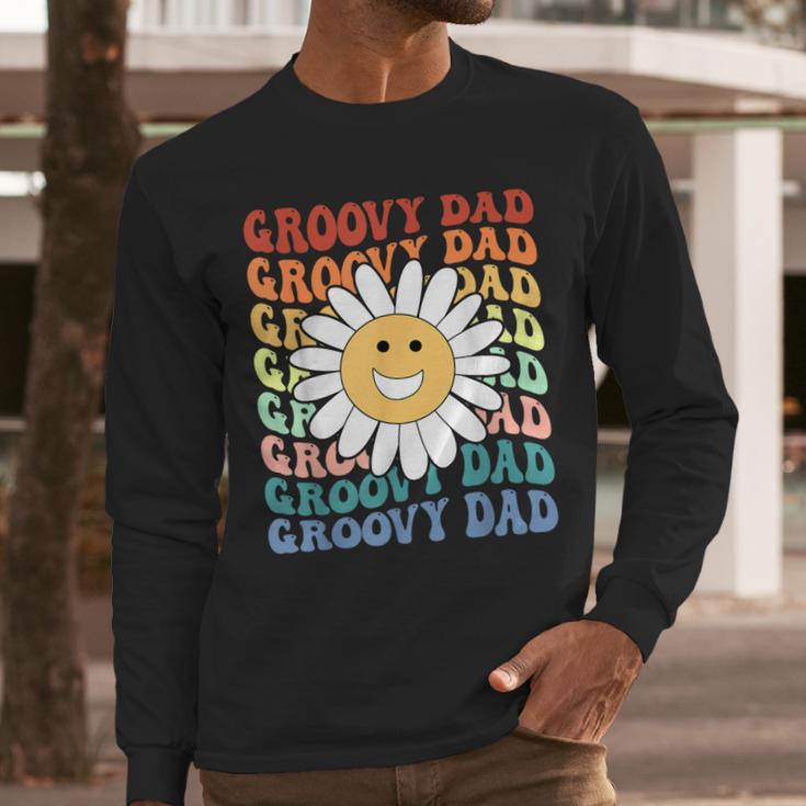 Groovy Dad Matching Outfit Fathers Day Family Retro Vintage Men Long Sleeve T-Shirt