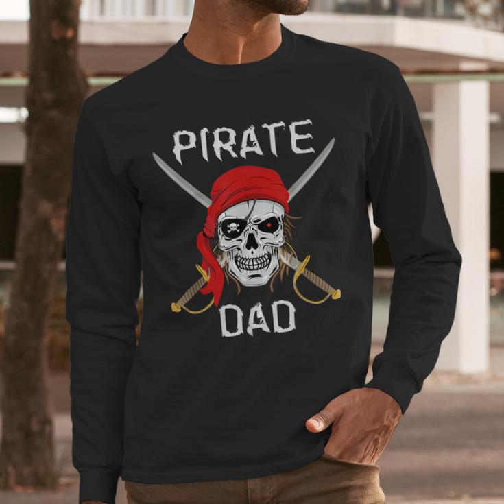 Halloween Pirate Skull Apparel Pirate Dad V-Neck Short Sleeve Cotton 100 T-Shirt Small Men Long Sleeve T-Shirt