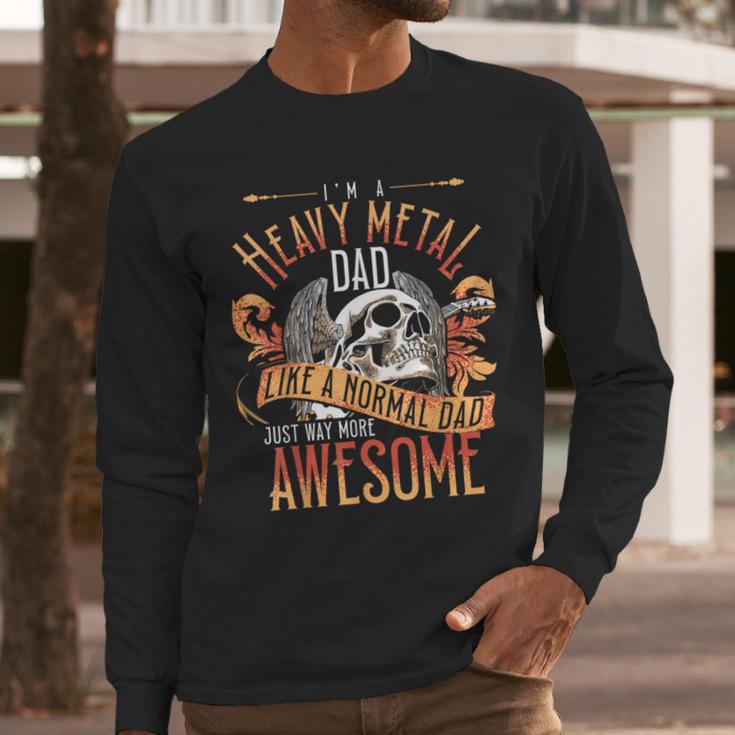 Heavy Metal Cooler Dad Punk Rock Music Lover Men Long Sleeve T-Shirt