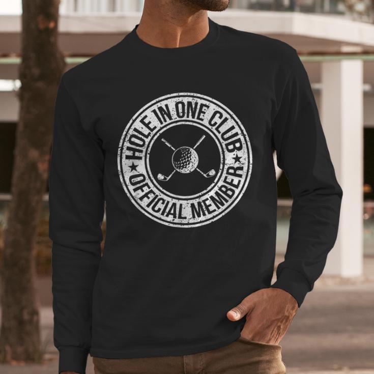 Hole In One Golf Dad & Cart Golfer Men Long Sleeve T-Shirt