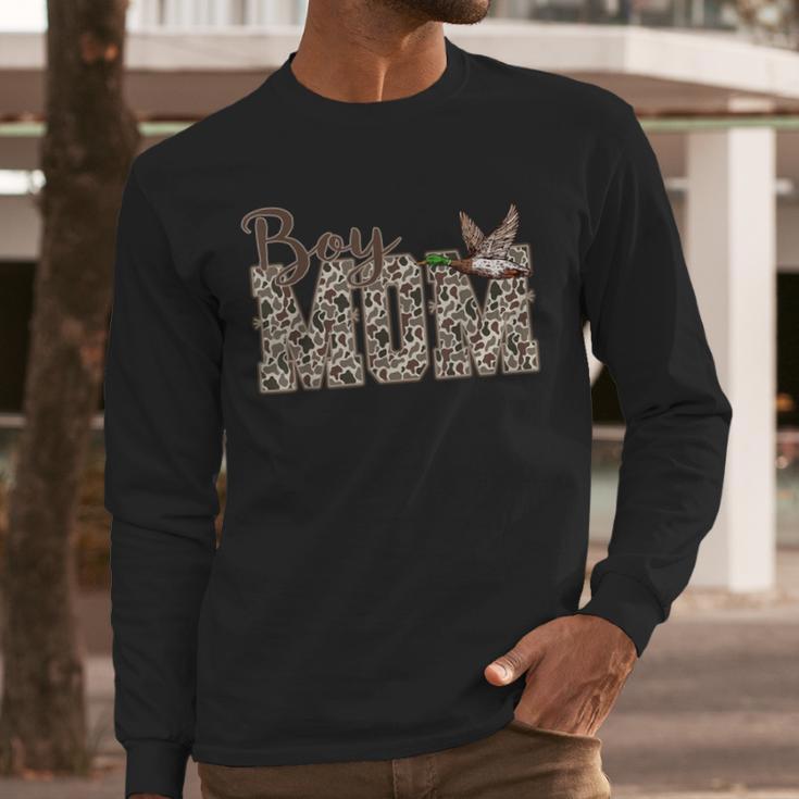 Hunting Boy Mom Duck Camouflage Camo Preppy Camo Dad Men Long Sleeve T-Shirt