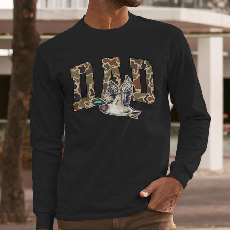 Hunting Dad Duck Camouflage Camo Preppy Camo Dad Camo Men Long Sleeve T-Shirt