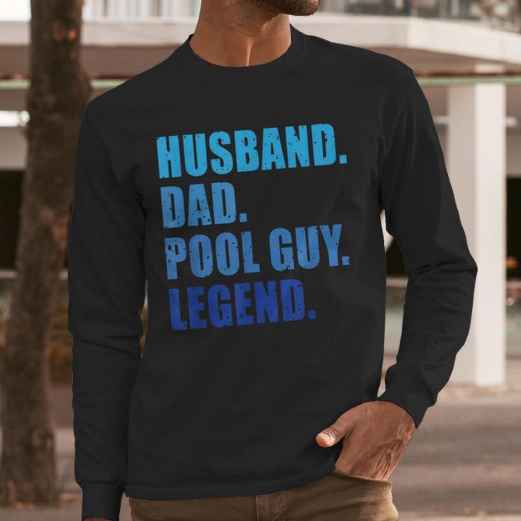Husband Dad Pool Guy Legend Men Men Long Sleeve T-Shirt Husband Dad Pool Guy Legend Men Men Long Sleeve T-Shirt