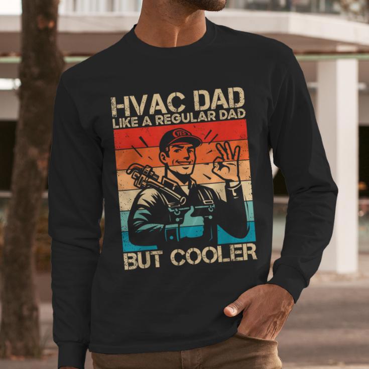 HVAC Dad HVAC Technician Mechanic Repairman Men Long Sleeve T-Shirt