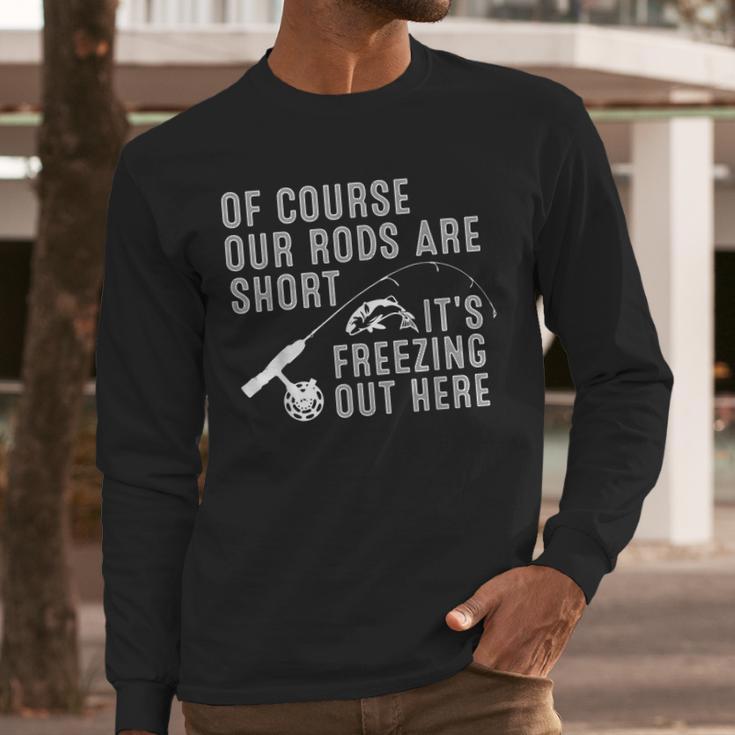 Ice Fishing Art For Men Dad Father Ice Fishing Lover Men Long Sleeve T-Shirt