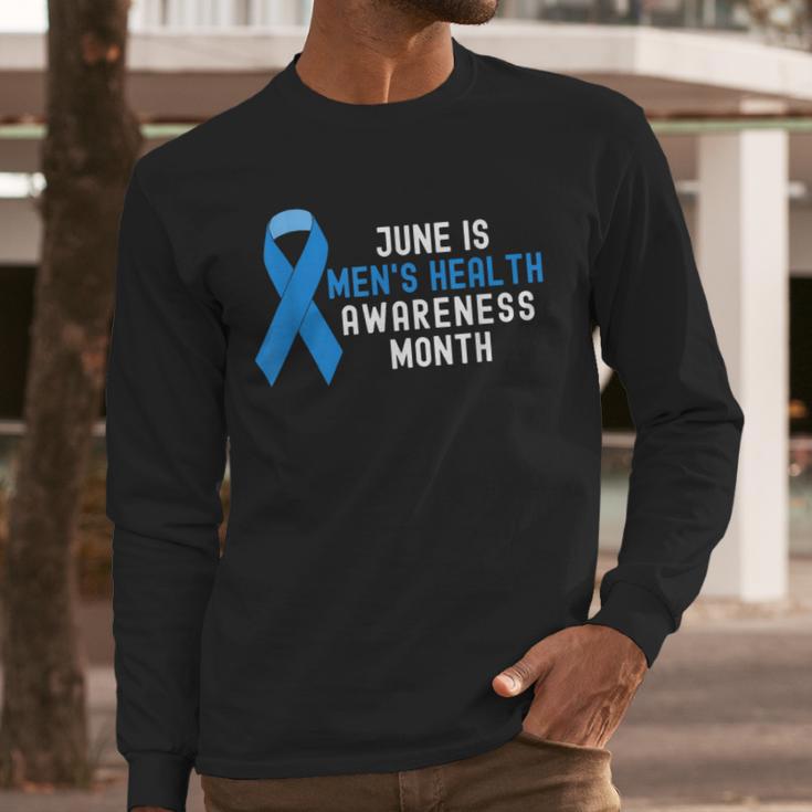 June Is Men’s Health Awareness Month Ribbon For Dad Grandpa Men Long Sleeve T-Shirt