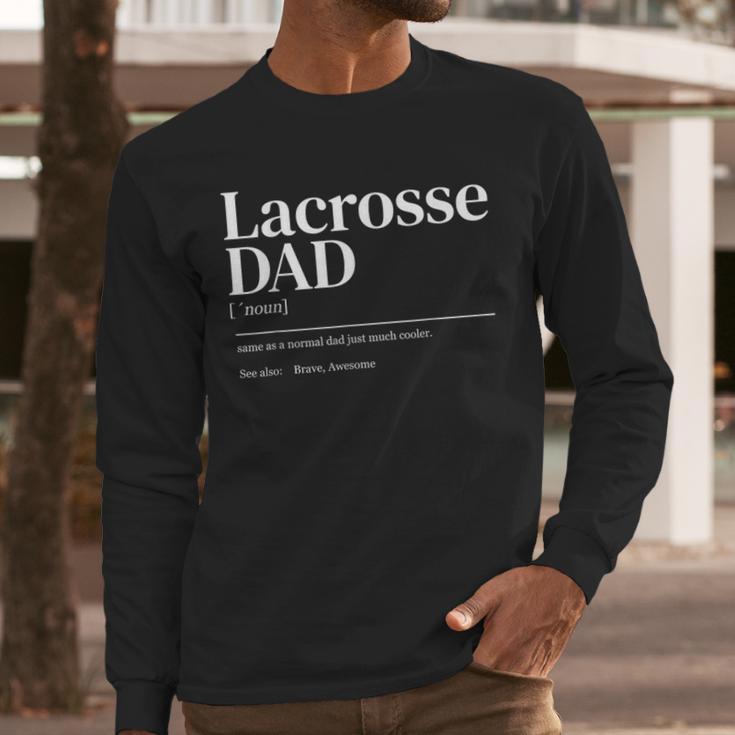Lacrosse Quote Definition Men Dad Men Long Sleeve T-Shirt
