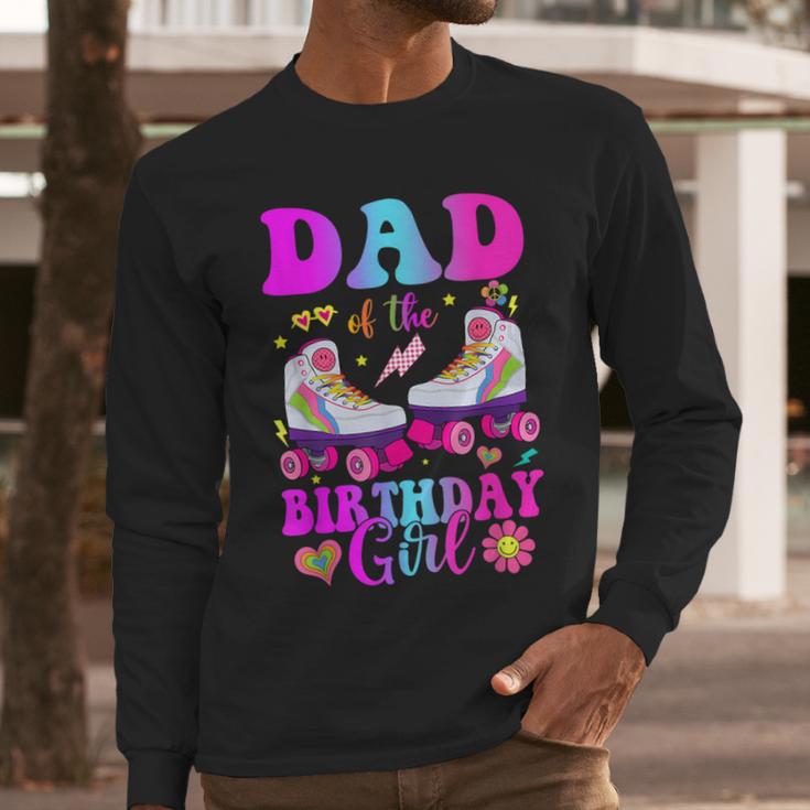 Let's Roll Dad Of The Birthday Girl Roller Skate Birthday Men Long Sleeve T-Shirt