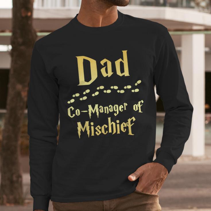 Magical Dad Manager Of Mischief Birthday Family Matching Men Long Sleeve T-Shirt