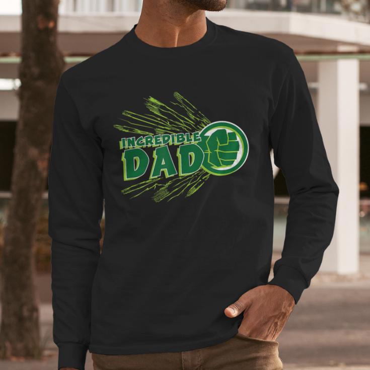Marvel Hulk Incredible Dad Family Trip Vacation Father's Day Men Long Sleeve T-Shirt