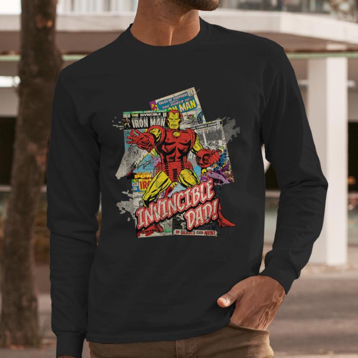 Marvel Iron Man Invincible Dad Father's Day Comic Retro Men Long Sleeve T-Shirt