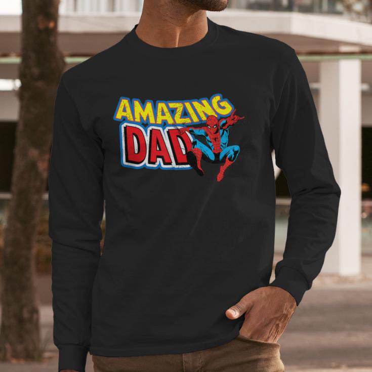 Marvel Spider-Man Amazing Dad Comic Book Father's Day Men Long Sleeve T-Shirt
