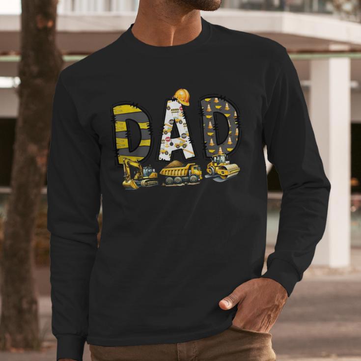 Mom And Dad Construction Birthday Boys Toddler Kids Family Men Long Sleeve T-Shirt