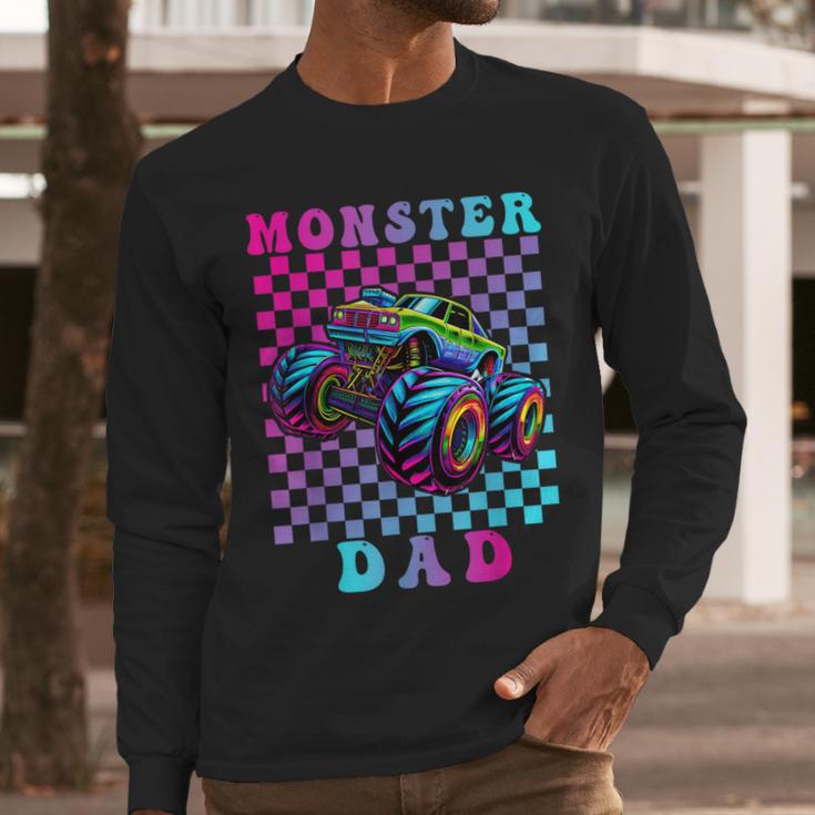 Monster Truck Dad Family Matching Shirt Truck Lovers Men Long Sleeve T-Shirt