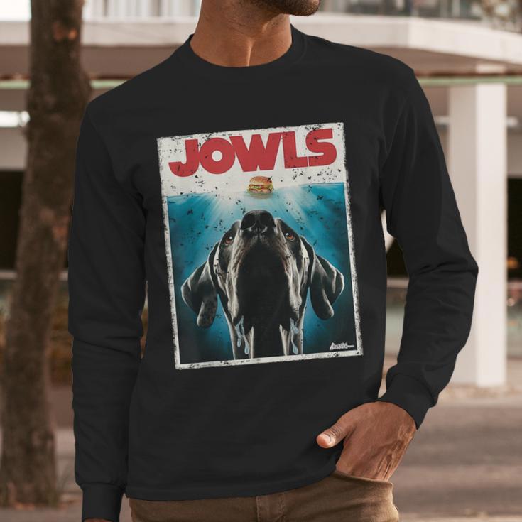 MonsterMuttz Great Dane Jowls Paws Top Drooling Dog Mom Dog Dad Men Long Sleeve T-Shirt