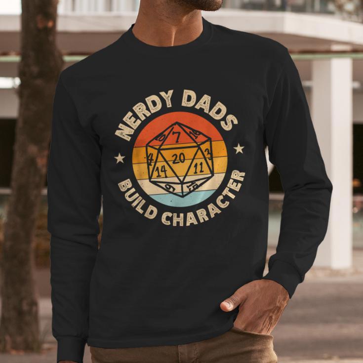 Nerdy Dads Build Character Men Long Sleeve T-Shirt