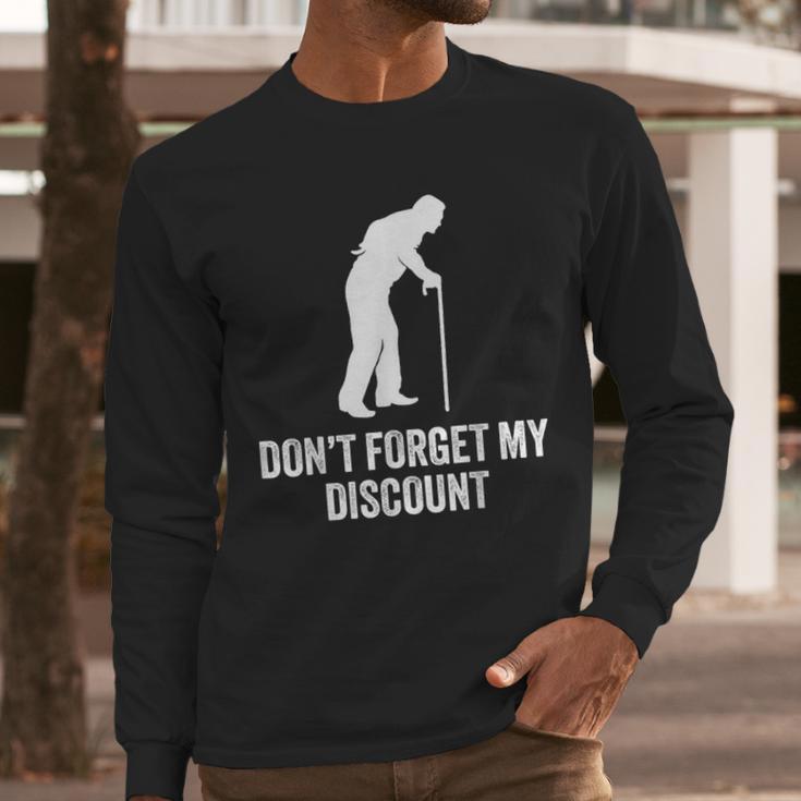 Old Man Gag Old Person Older People Men Dad Birthday Men Long Sleeve T-Shirt