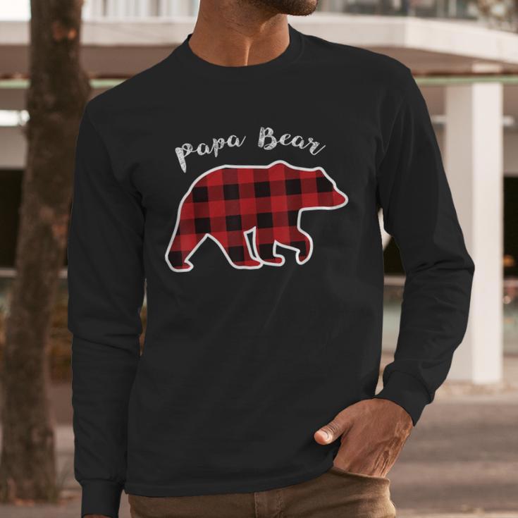 PAPA Bear Men Red Plaid Christmas Pajama Family Dad Small Men Long Sleeve T-Shirt PAPA Bear Men Red Plaid Christmas Pajama Family Dad Small Men Long Sleeve T-Shirt