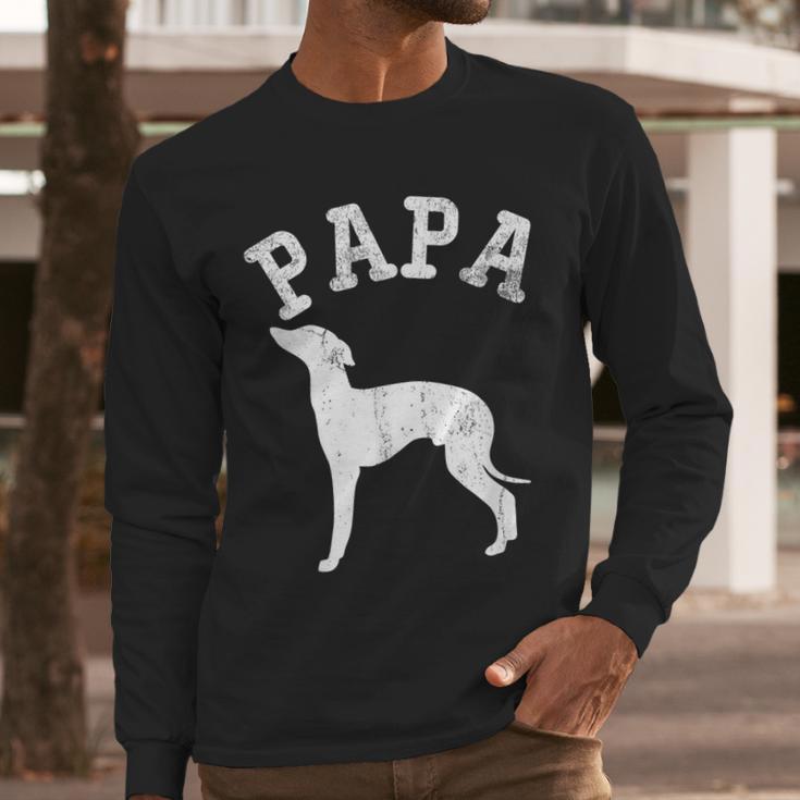Papa ITALIAN GREYHOUND For Dad Men Long Sleeve T-Shirt
