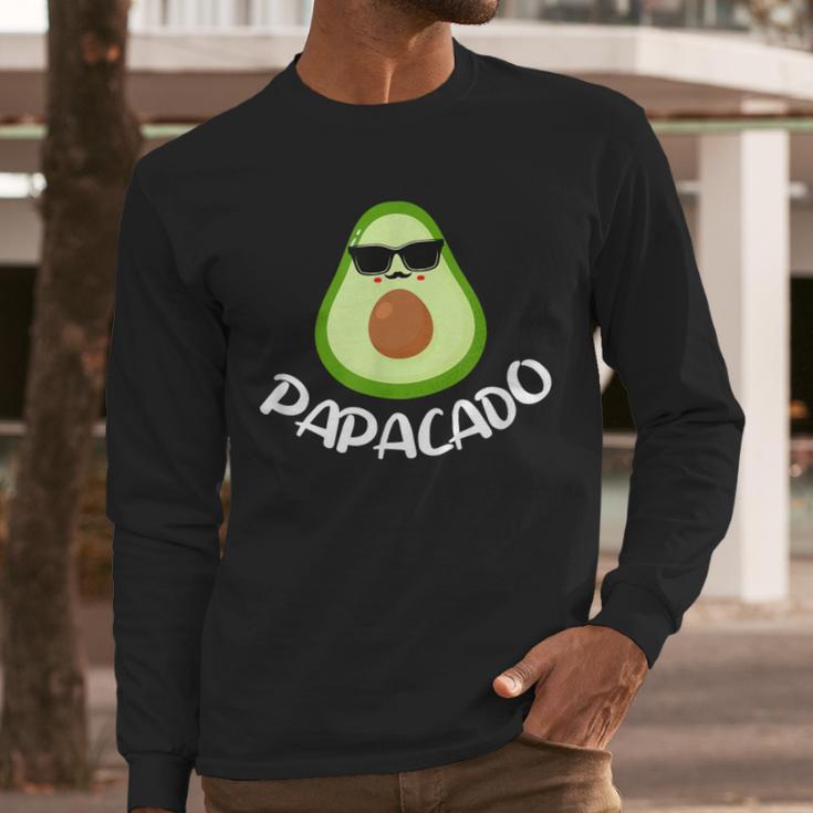 Papacado Avocado Dad Daddy Father's Day Men Long Sleeve T-Shirt