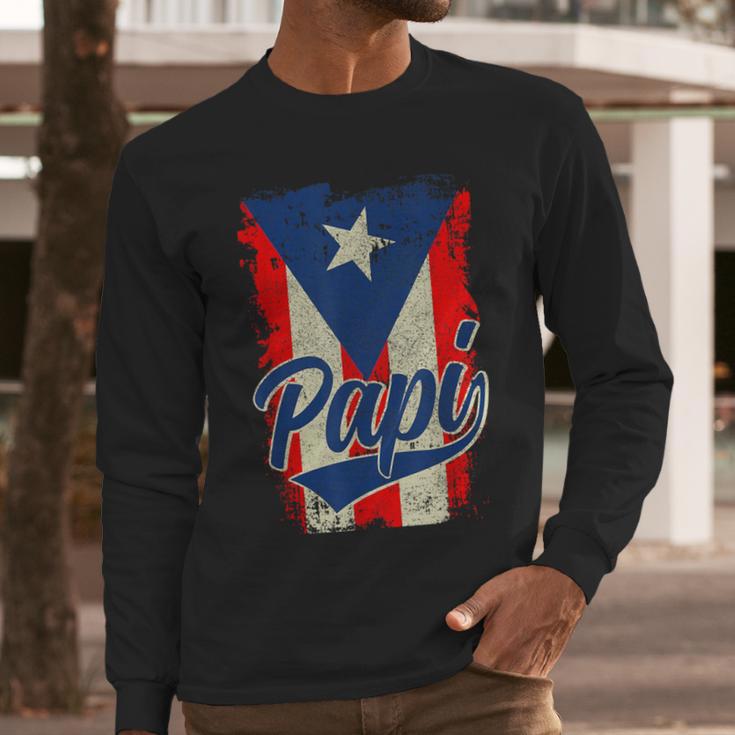 Papi Puerto Rican Dad Puerto Rico Pride Boricua Father's Day Men Long Sleeve T-Shirt Papi Puerto Rican Dad Puerto Rico Pride Boricua Father's Day Men Long Sleeve T-Shirt