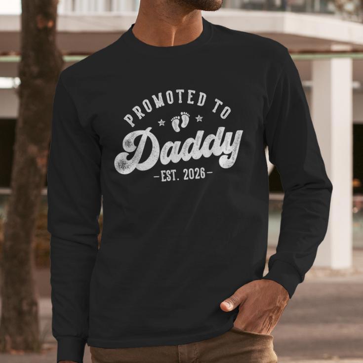 Promoted To Daddy Est 2026 First Time Dad Men Long Sleeve T-Shirt