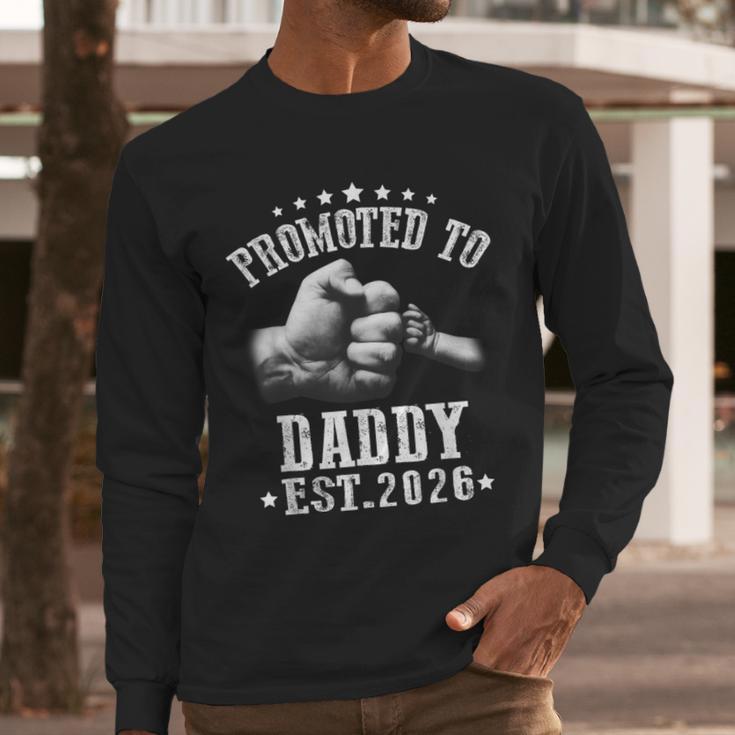 Promoted To Daddy Est 2026 Soon To Be Daddy 2026 Men Long Sleeve T-Shirt