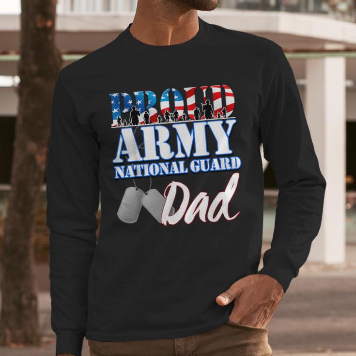 Proud Army National Guard Dad Fathers Day Shirt Men Men Long Sleeve T-Shirt