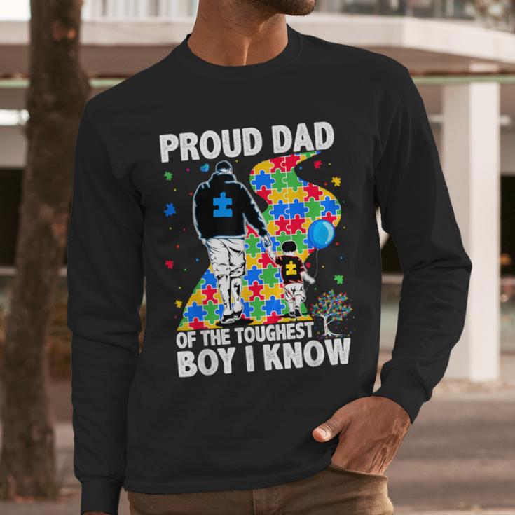Proud Dad Of The Toughest Boy Autism Awareness Father Autism Men Long Sleeve T-Shirt Proud Dad Of The Toughest Boy Autism Awareness Father Autism Men Long Sleeve T-Shirt