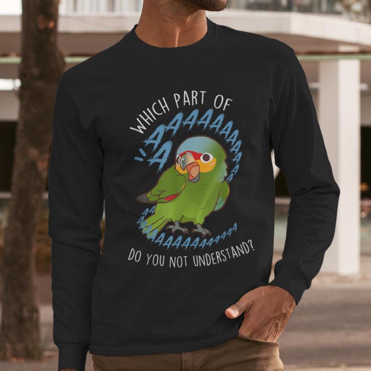 Red-Lored Amazon Parrot Aaaa Cute Pet Bird Mom Dad Men Long Sleeve T-Shirt