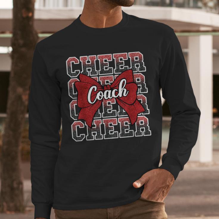 Red Sport Loud Proud Cheer Coach Dad Father's Day Men Long Sleeve T-Shirt
