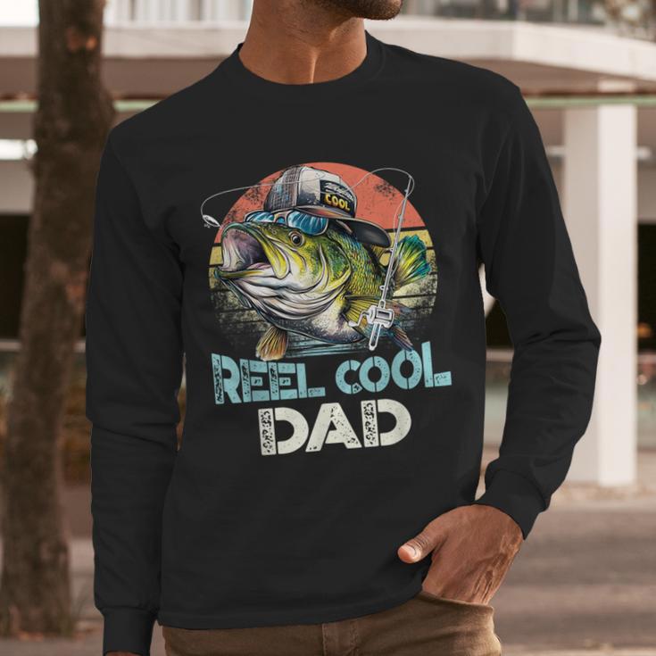 Reel Cool Dad Fishing Vintage Retro Father's Day Men Long Sleeve T-Shirt