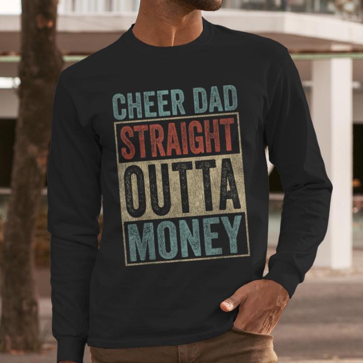 Retro Cheer Dad Straight Outta Money Men Long Sleeve T-Shirt