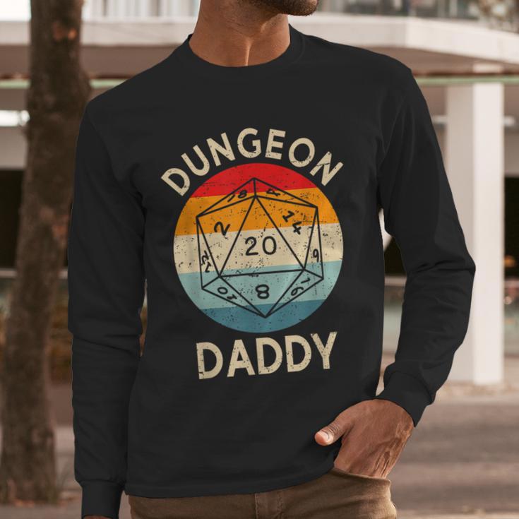 Retro Dungeon Daddy Fathers Day Men Long Sleeve T-Shirt