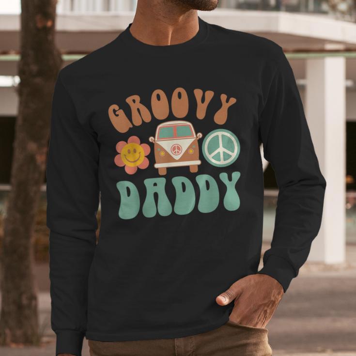 Retro Groovy Daddy Matching Family Birthday Party Men Long Sleeve T-Shirt Retro Groovy Daddy Matching Family Birthday Party Men Long Sleeve T-Shirt