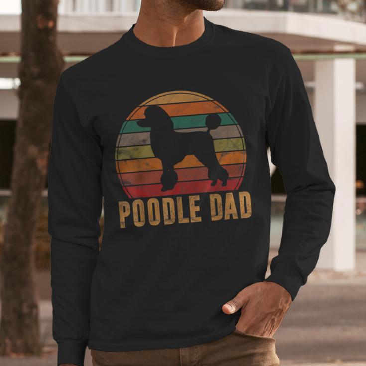 Retro Poodle Dad Dog Owner Pet Poodle Father Men Long Sleeve T-Shirt