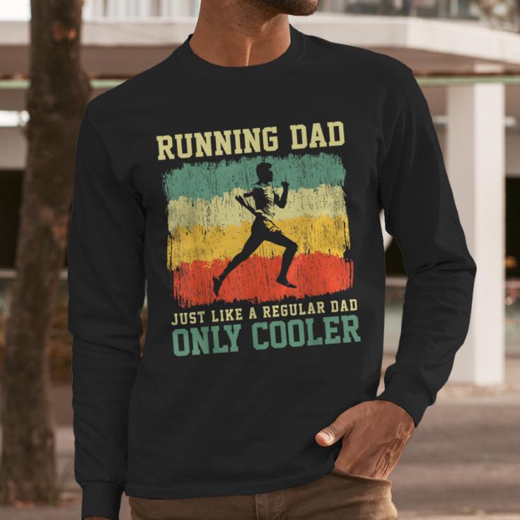 Retro Running Dad Runner Marathon Athlete Humor Outfit Men Long Sleeve T-Shirt