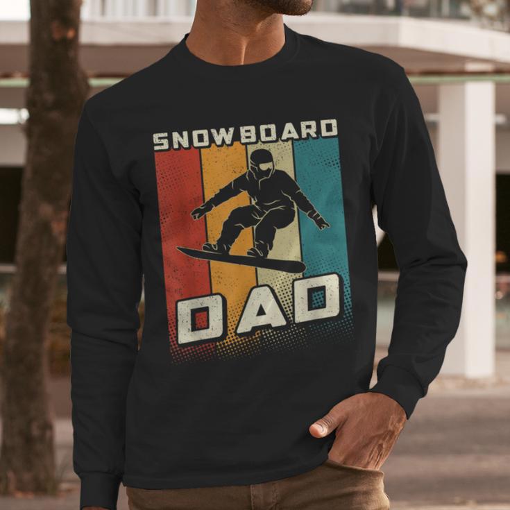 Retro Snowboard Dad Snowboarding Father Snowboarder Dad Men Long Sleeve T-Shirt
